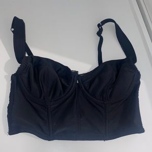 Black bustier top